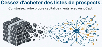Cessez d'acheter des listes de prospects. Gagner de l'argent avec AnnuCapt.